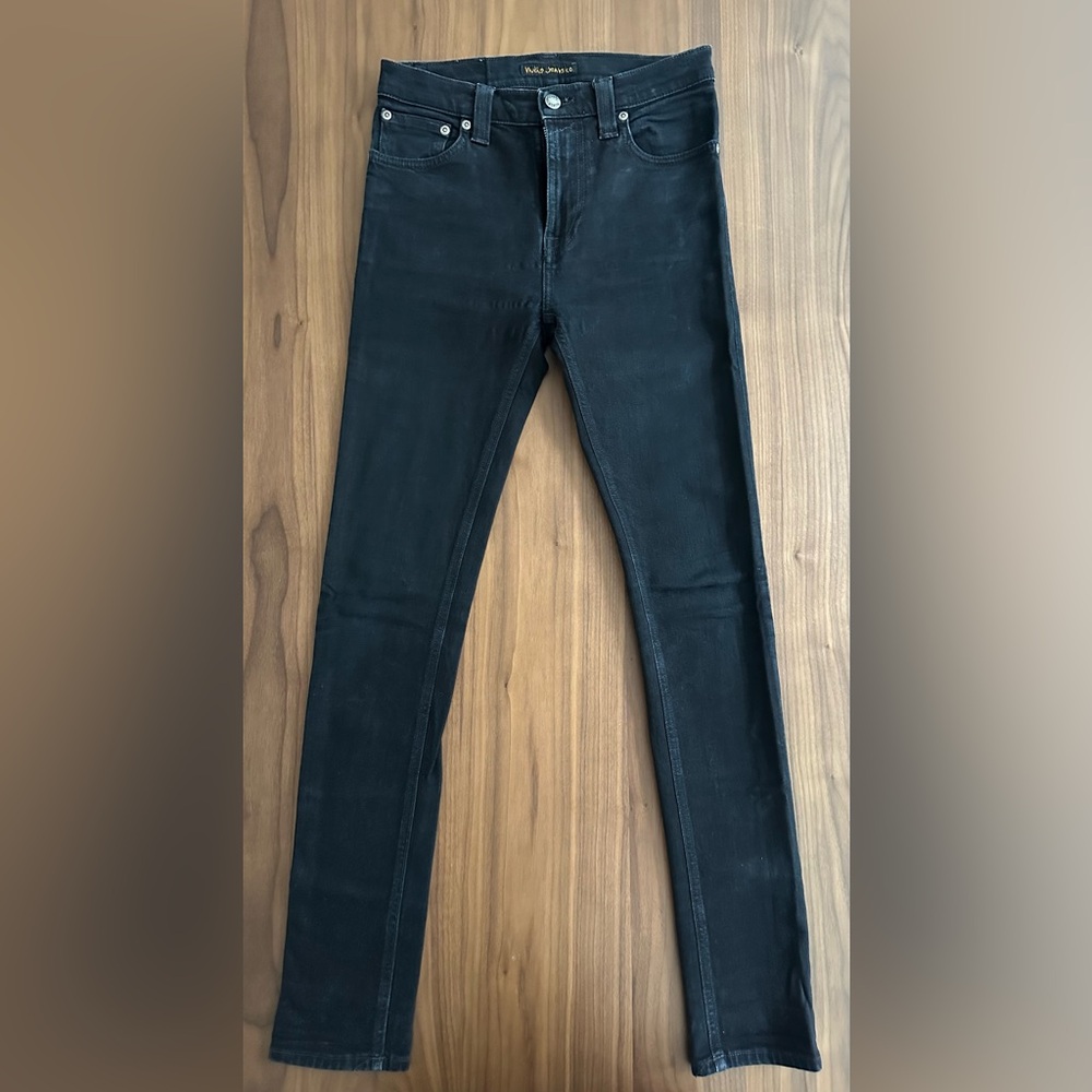 Nudie Jeans High Kai Men's Skinny Jeans in Black